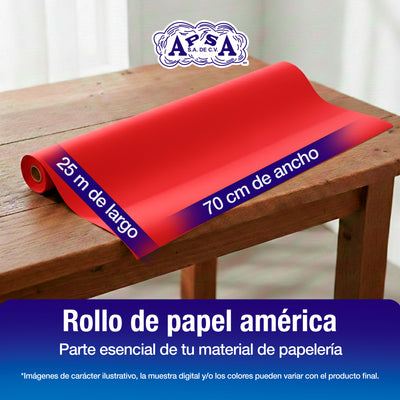 Papel América Rojo | Rollo 70 cm x 25 m
