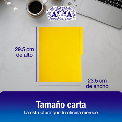 Folder Color Amarillo | Tamaño Carta
