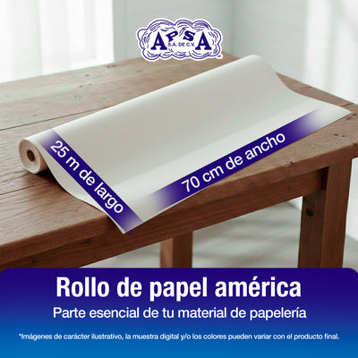 Papel América Blanco | Rollo 70 cm X 25 m