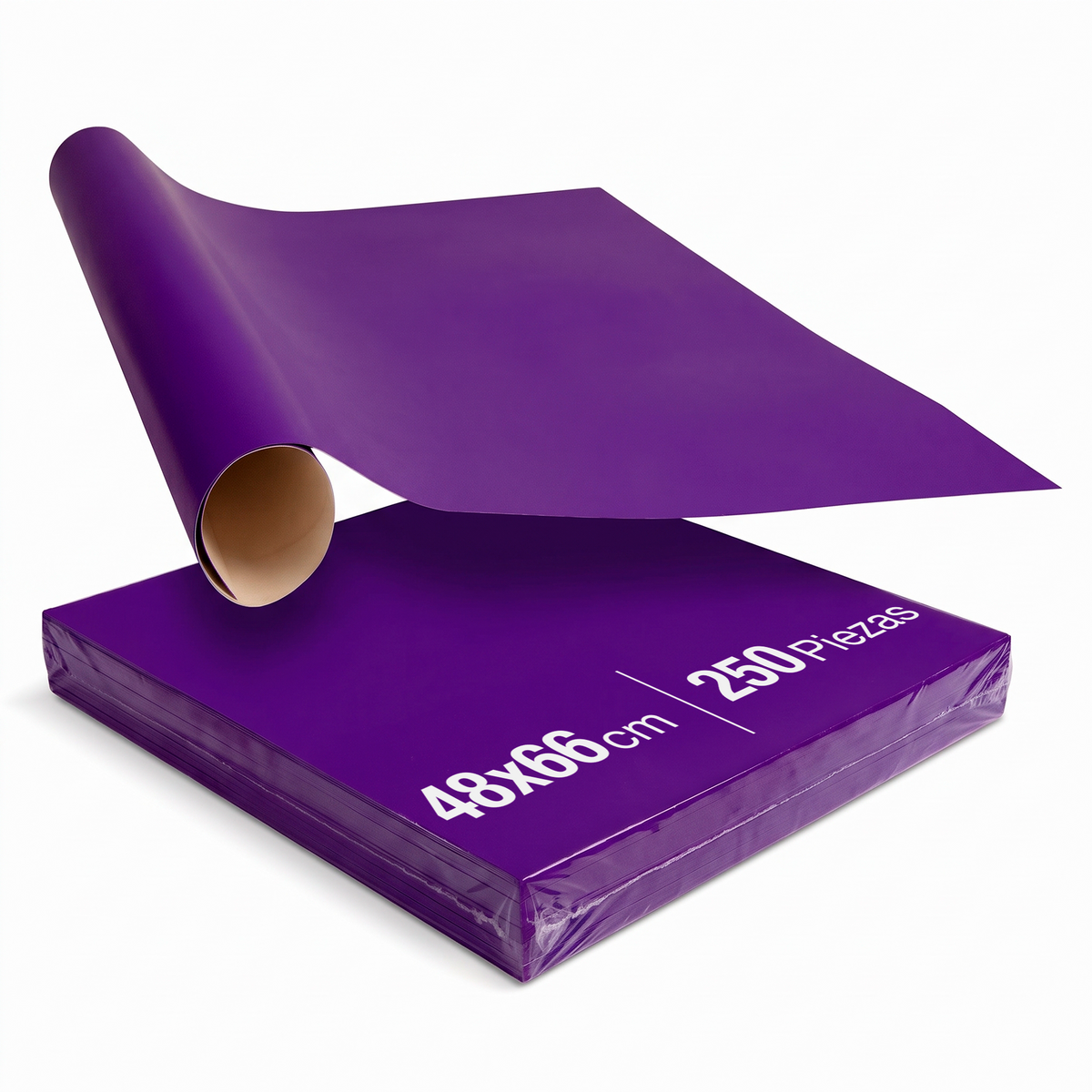 Cartulinas Fluorescentes Morado 48x66 cm | 250 piezas