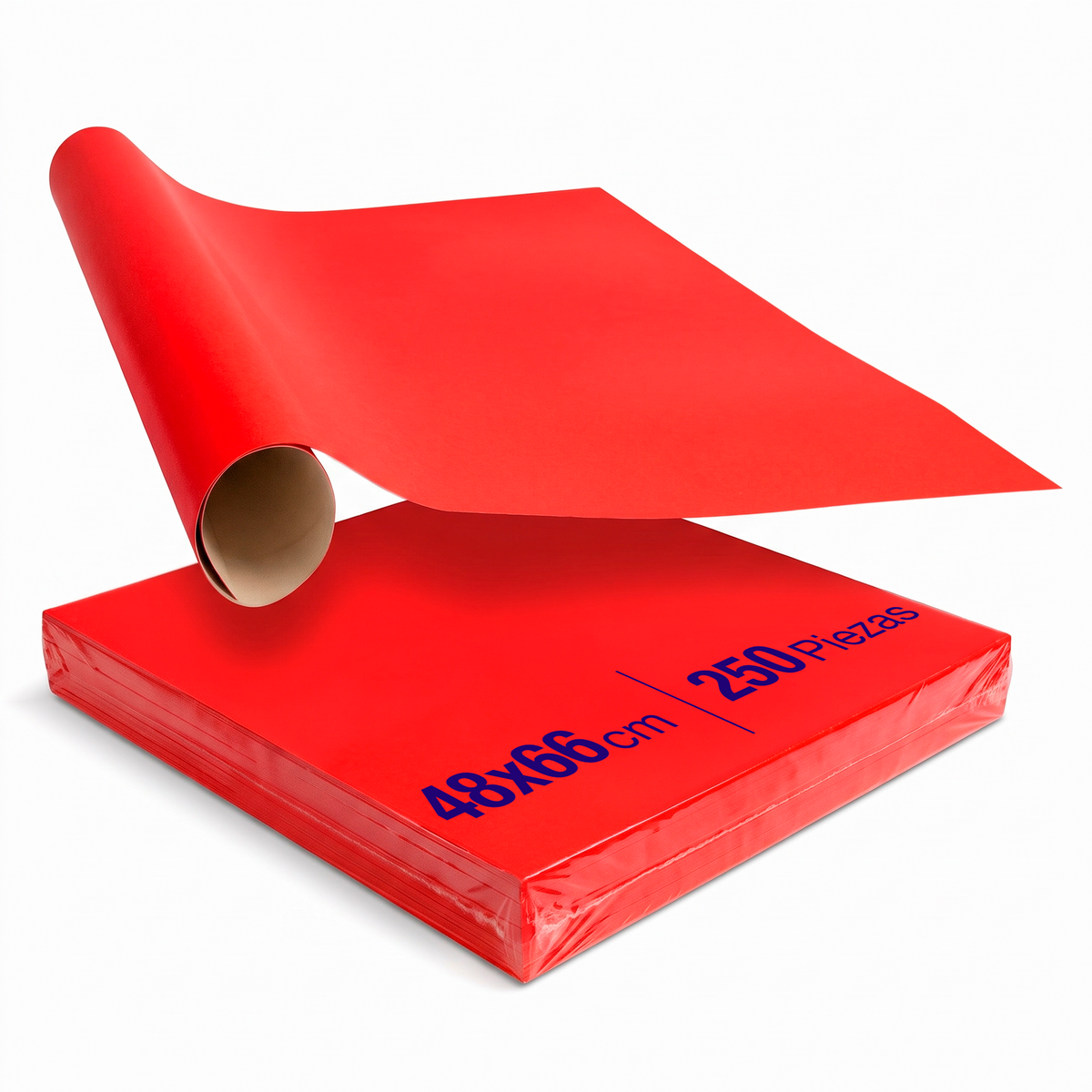 Cartulinas Fluorescentes Rojo 48x66 cm | 250 piezas
