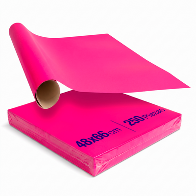 Cartulinas Fluorescentes Rosa Neón 48x66 cm | 250 piezas