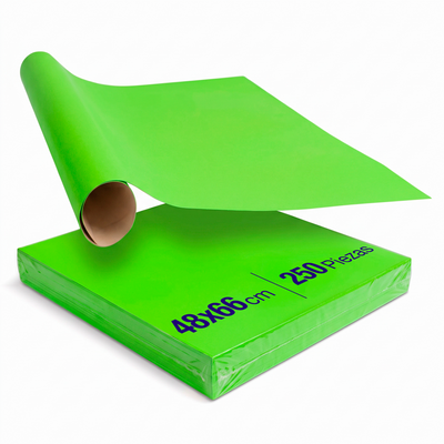 Cartulinas Fluorescentes Verde 48x66 cm | 250 piezas