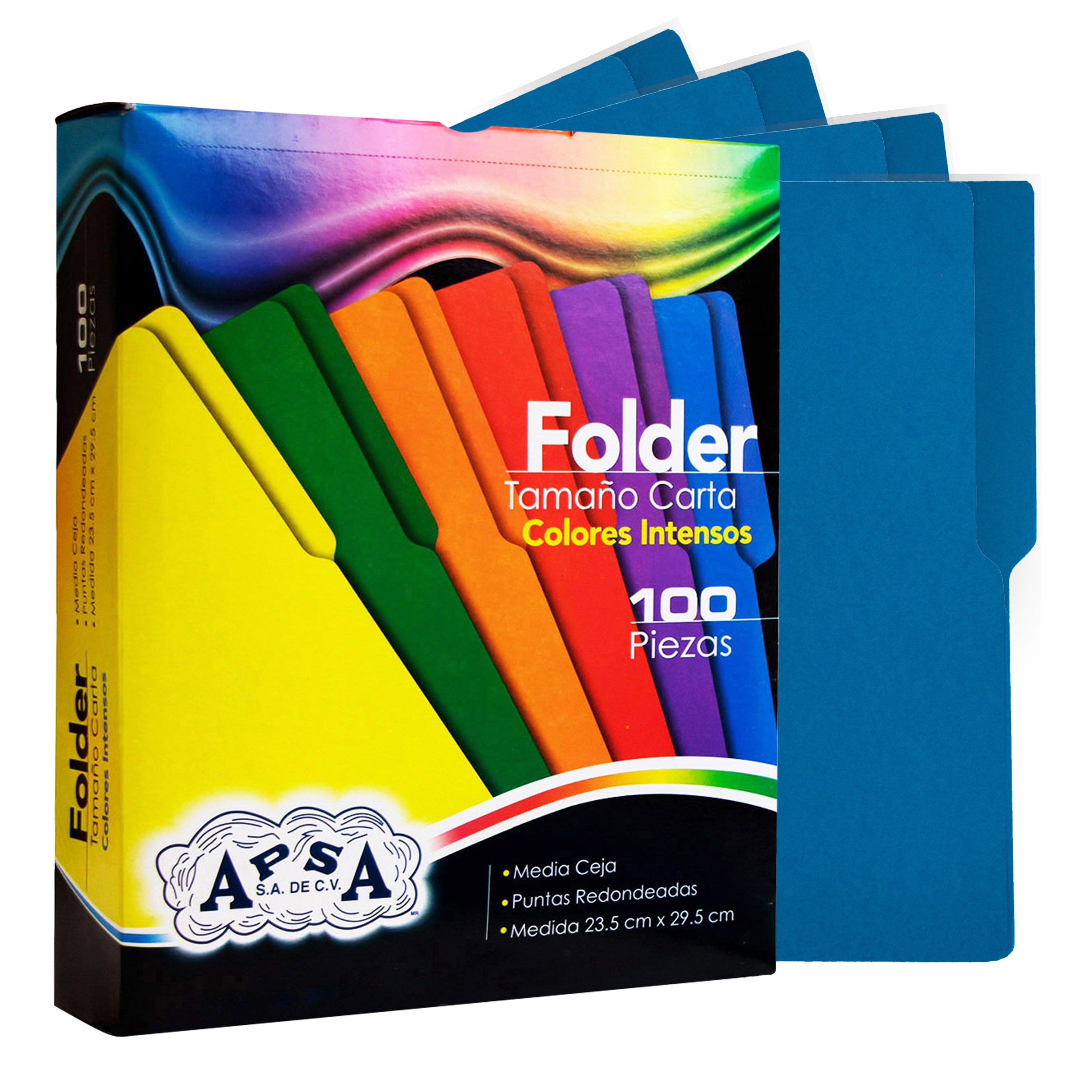 File Folder Azul Folder Color Azul Rey | Tamaño Carta – APSA S.A DE C.V