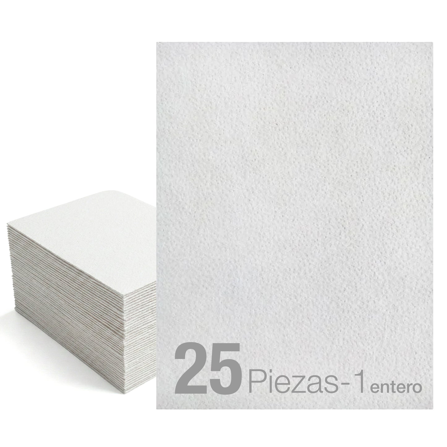 Papel Cascarón Blanco Tamaño 1 Entero | 25 Piezas