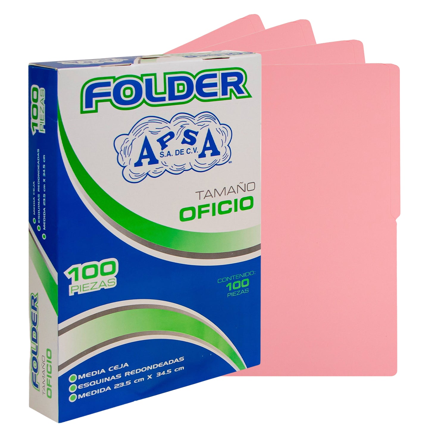 Folder Color Rosa Pastel | Tamaño Oficio