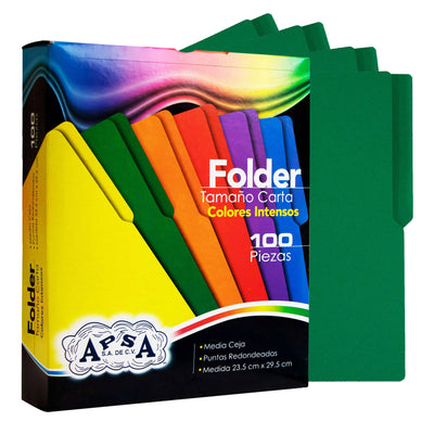 Folder Color Verde | Tamaño Carta