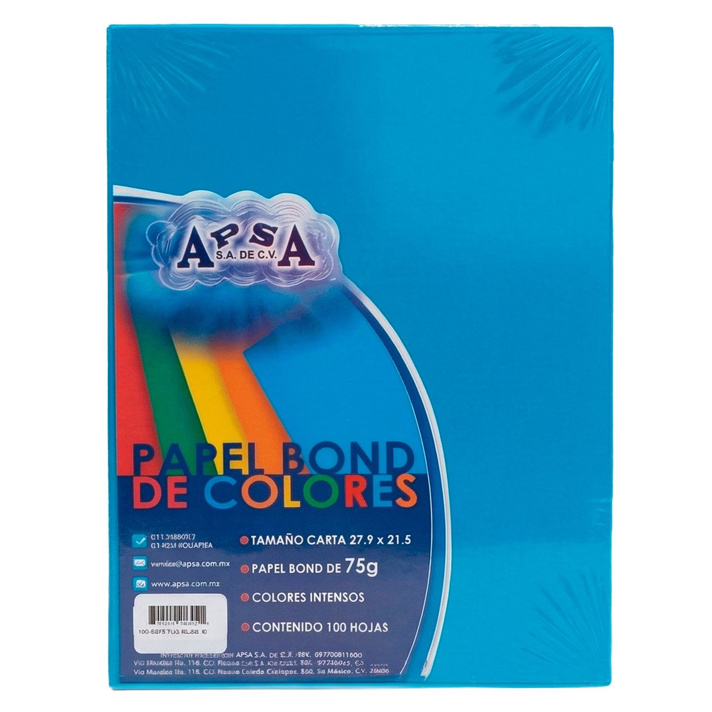 Hojas de Papel Bond Azul Marino | 75 g Tamaño Carta