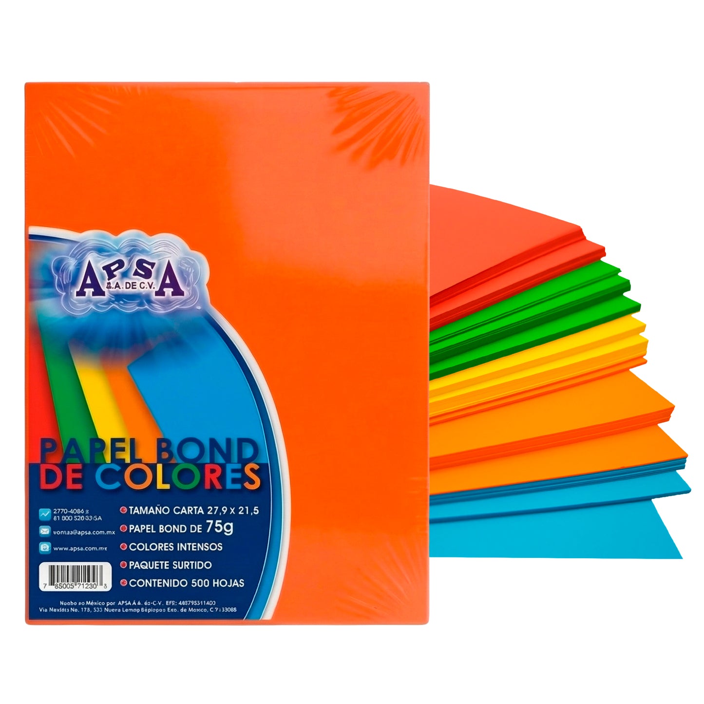 Hojas de Papel Bond Colores Surtidos | 75 g Tamaño Carta