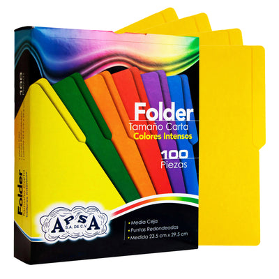 Folder Color Amarillo | Tamaño Carta
