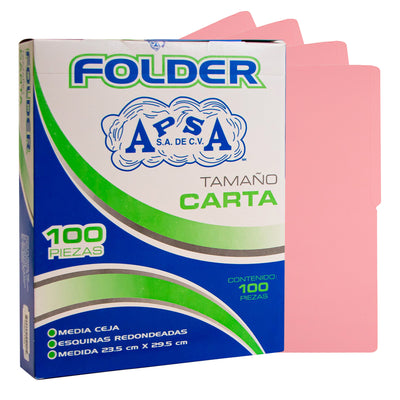 Folder Color Rosa Pastel | Tamaño Carta