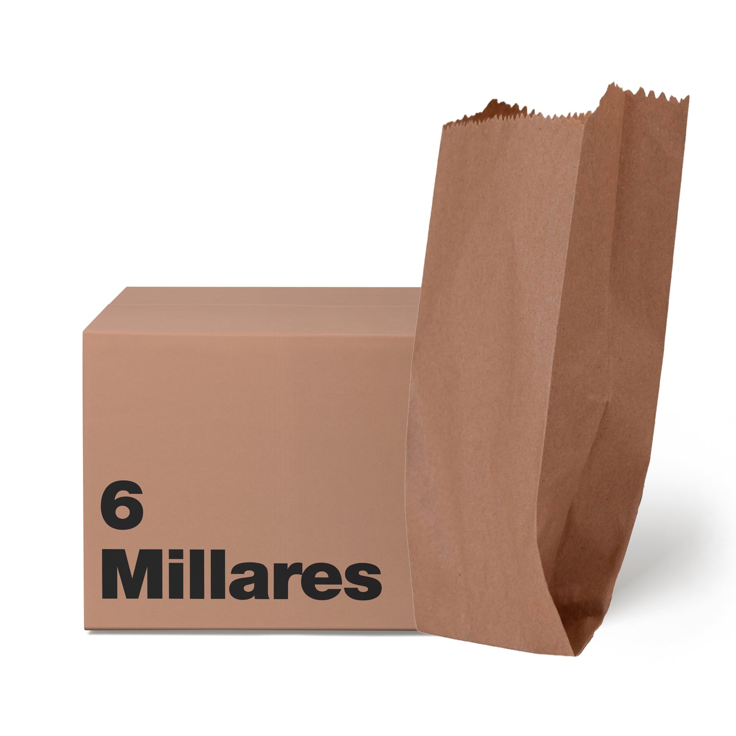 Bolsa Papel Kraft No. 2 | 23 cm x 10.3 cm x 6 cm