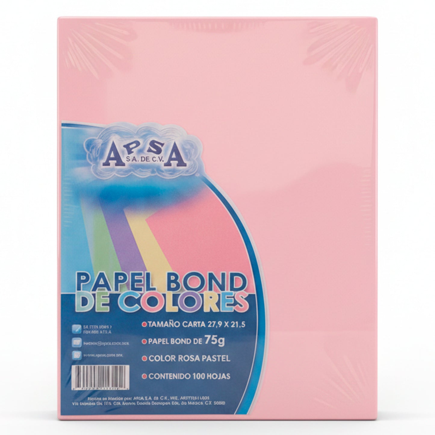 Hojas de Papel Bond Rosa Claro | 75 g Tamaño Carta