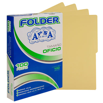 Folder Color Amarillo Pastel | Tamaño Oficio