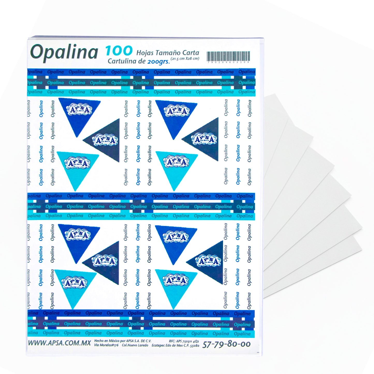 Papel Cartulina Opalina Blanca | Tamaño Carta 200 g