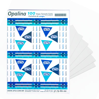 Papel Cartulina Opalina Blanca | Tamaño Carta 200 g