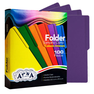 Folder Color Morado | Tamaño Carta
