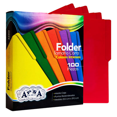Folder Color Rojo | Tamaño Carta