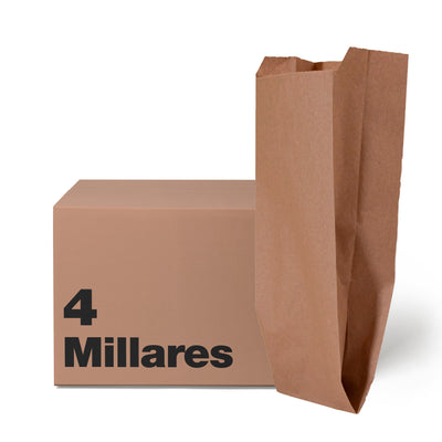 Bolsa Papel Kraft No. 4 | 30 cm x 12 cm x 6.4 cm