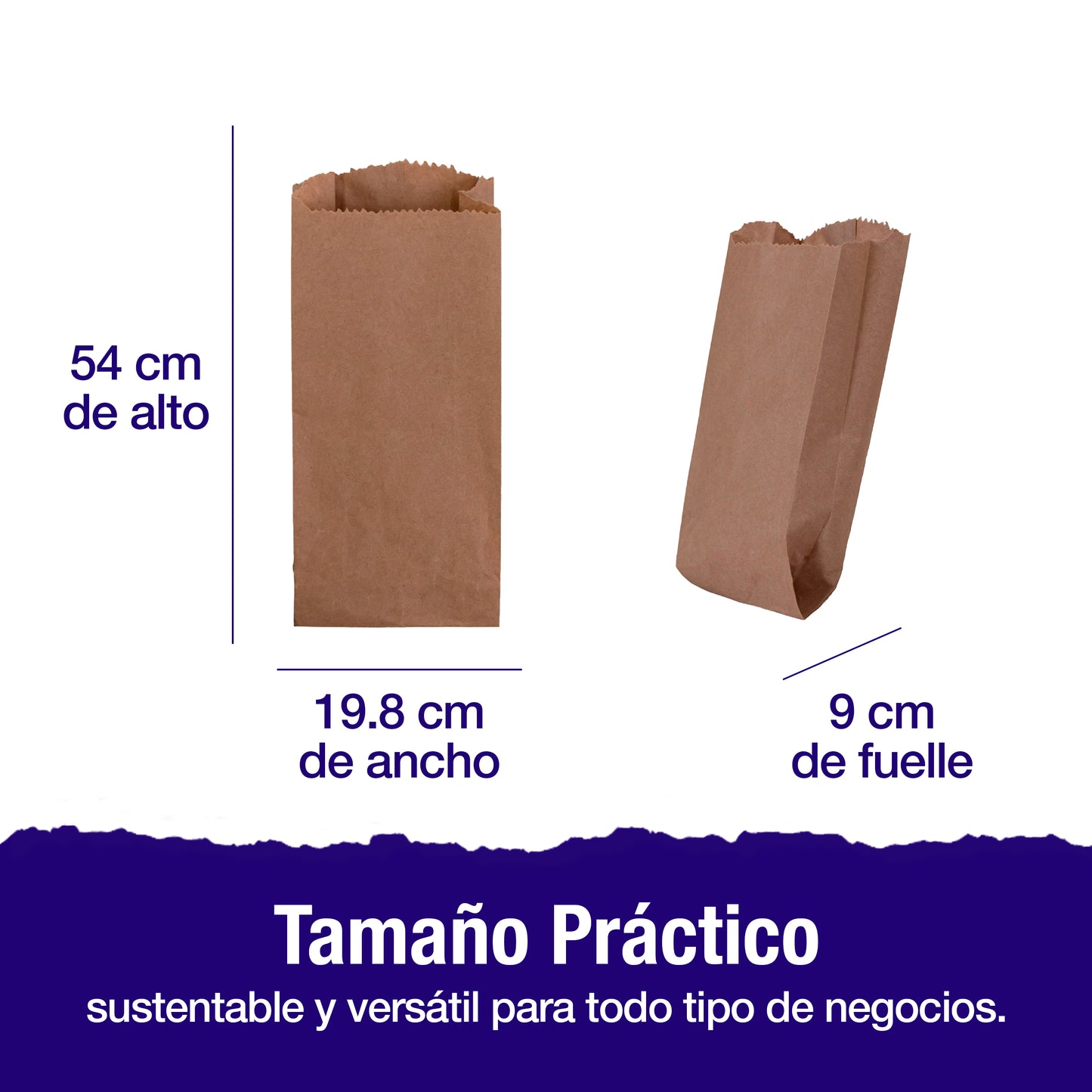 Bolsa Papel Kraft No. 25 | 54 cm x 19.8 cm x 9 cm