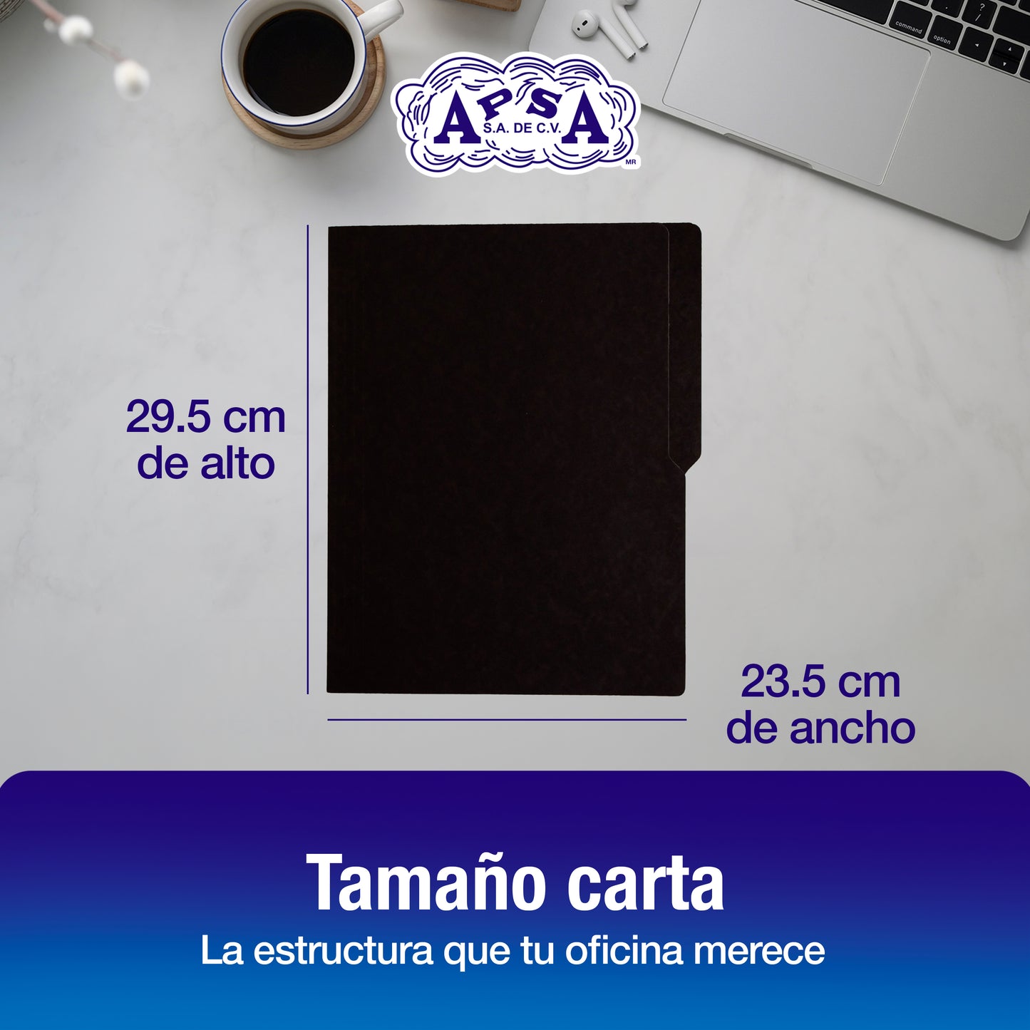 Folder Color Negro | Tamaño Carta