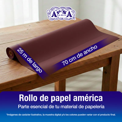 Papel América Café | Rollo 70 cm X 25 m