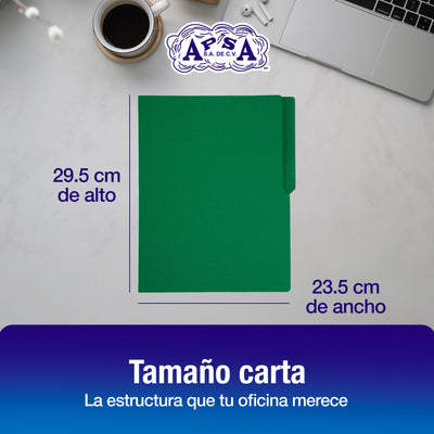 Folder Color Verde | Tamaño Carta
