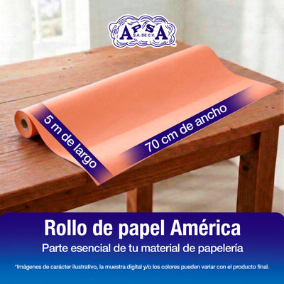 Papel América Salmón | Rollo 70 cm X 5 m