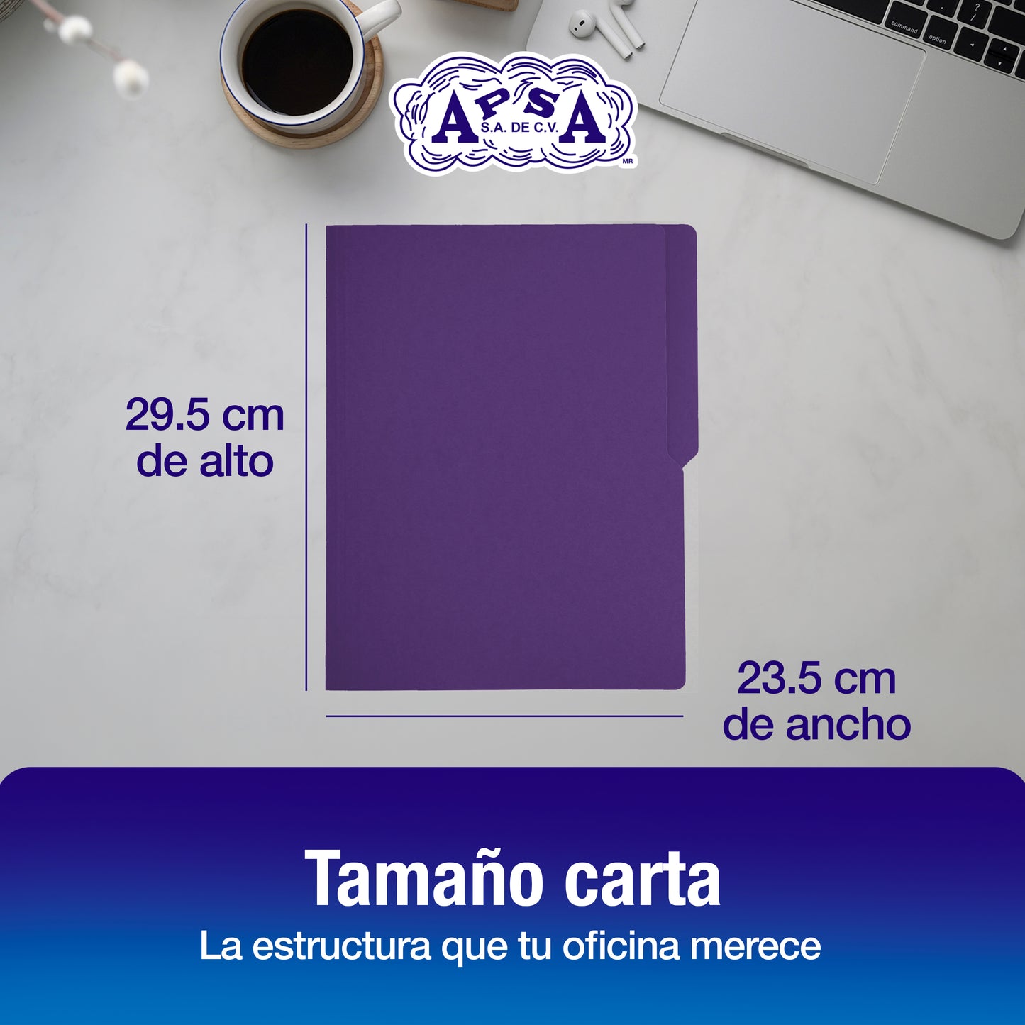 Folder Color Morado | Tamaño Carta