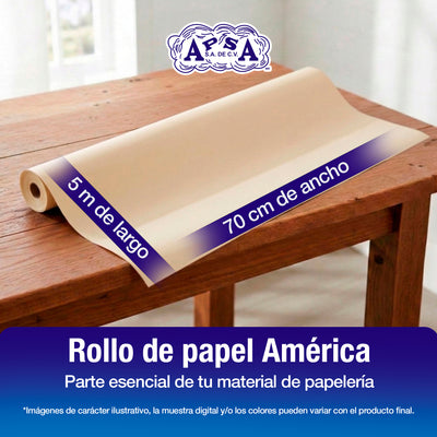 Papel América Crema | Rollo 70 cm X 5 m