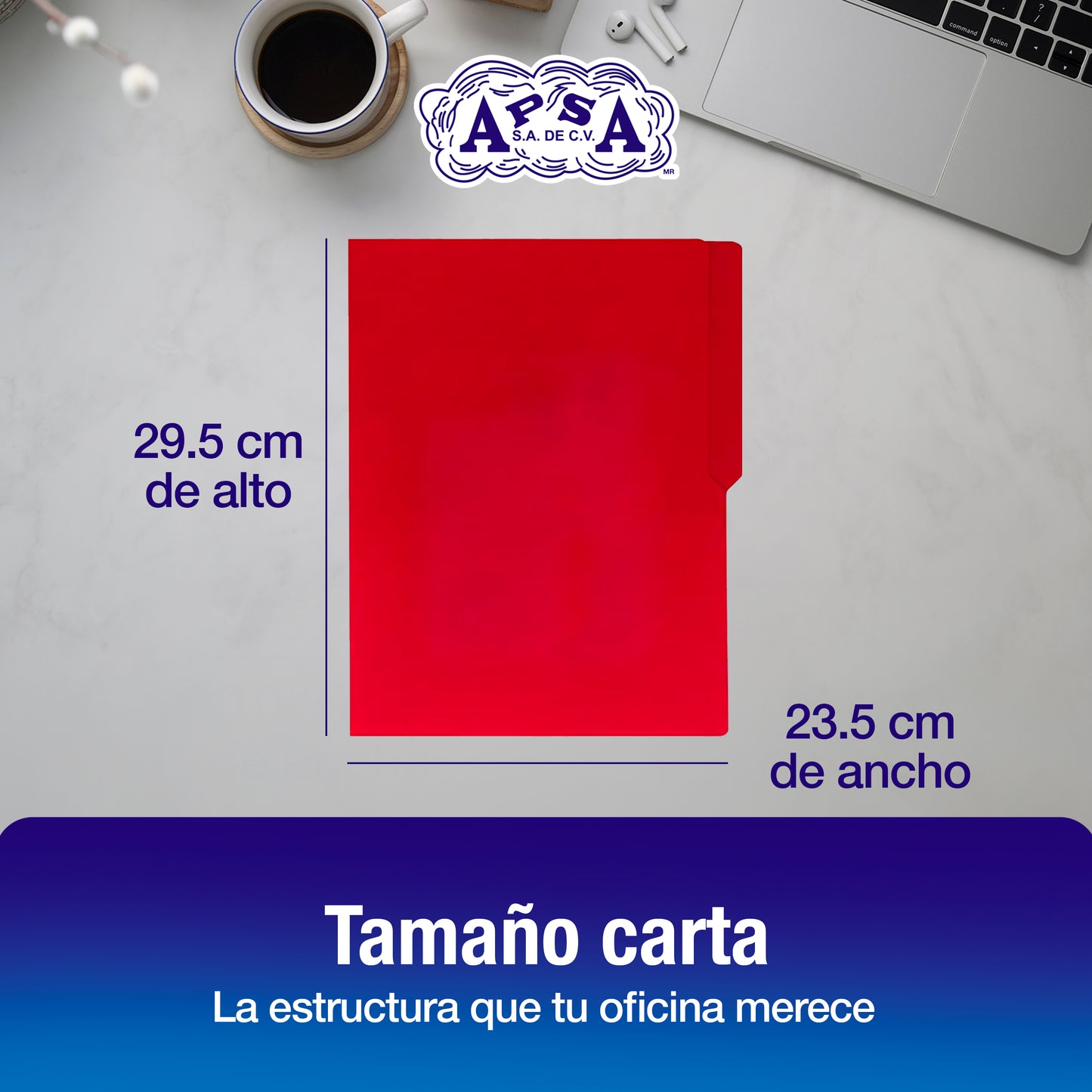 Folder Color Rojo | Tamaño Carta