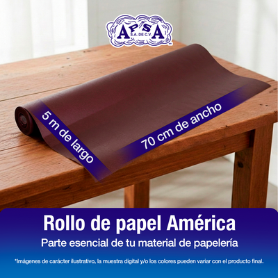 Papel América Café | Rollo 70 cm X 5 m