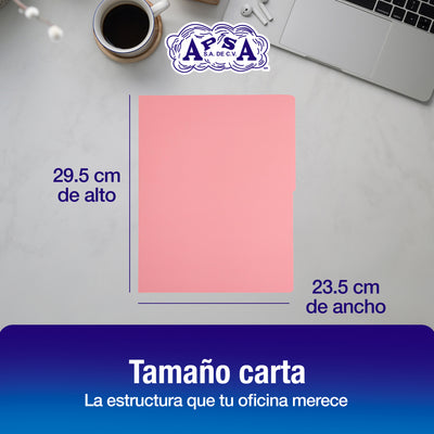 Folder Color Rosa Pastel | Tamaño Carta