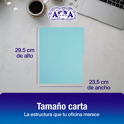 Folder Color Azul Pastel | Tamaño Carta