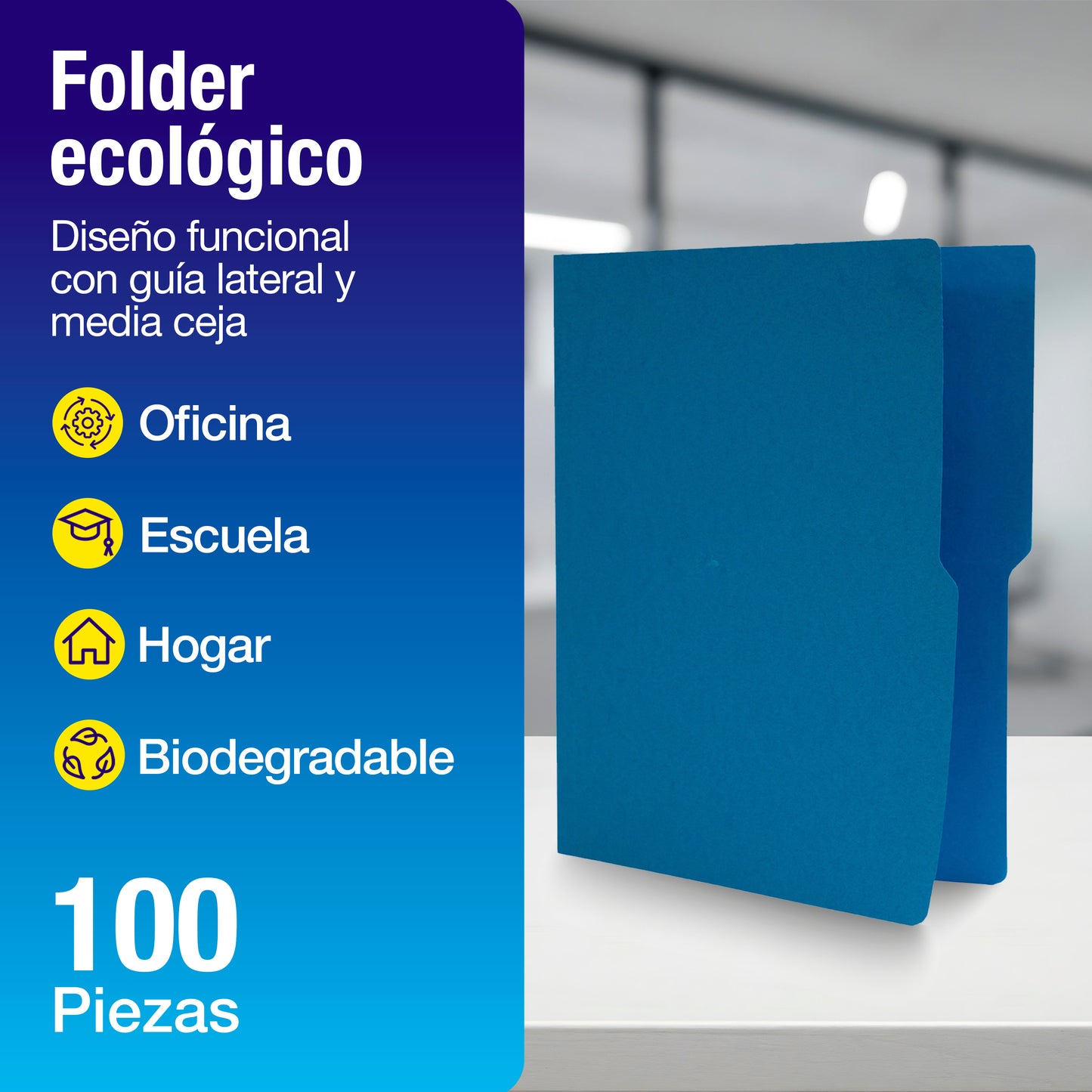 Folder Color Azul Rey | Tamaño Carta