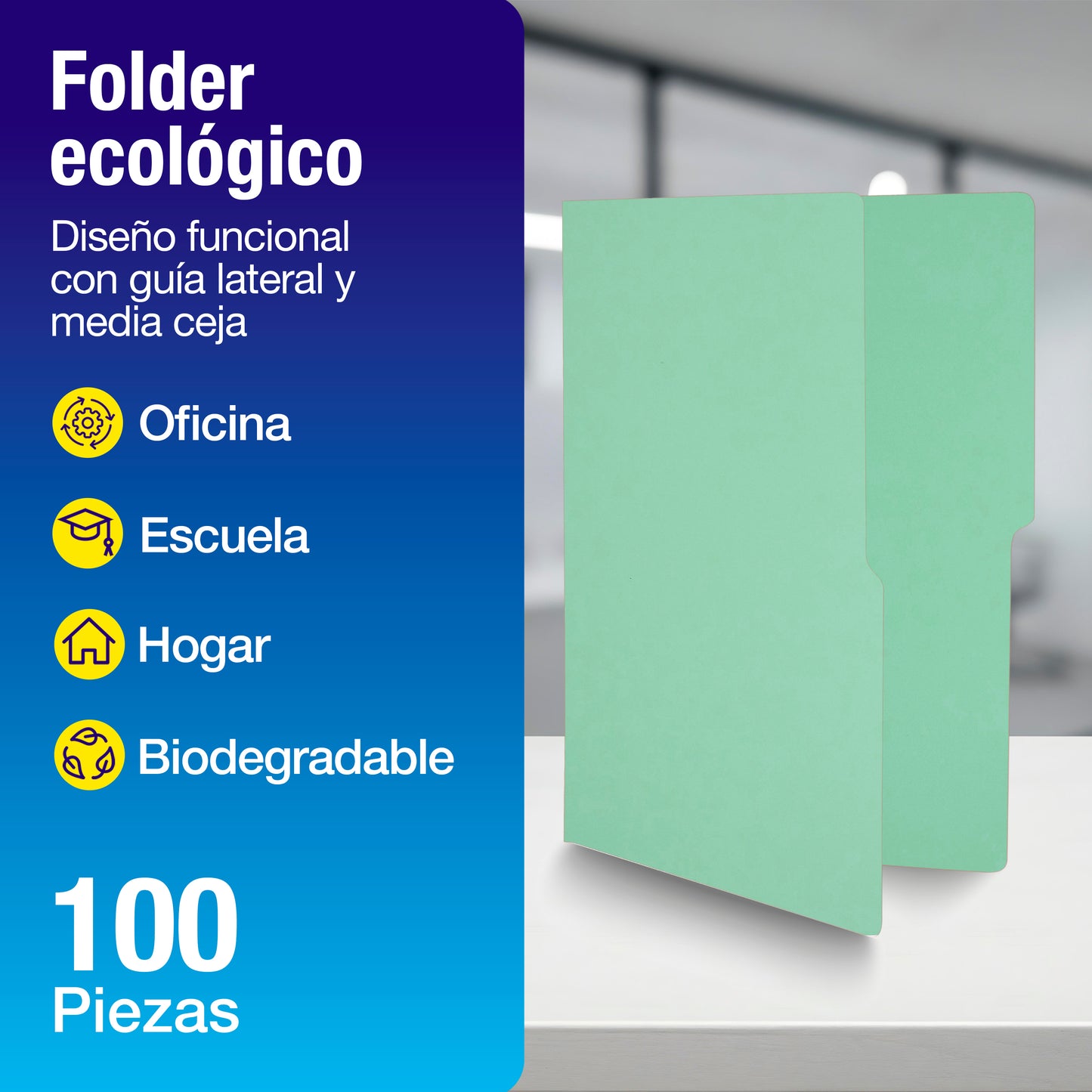 Folder Color Verde Pastel | Tamaño Carta