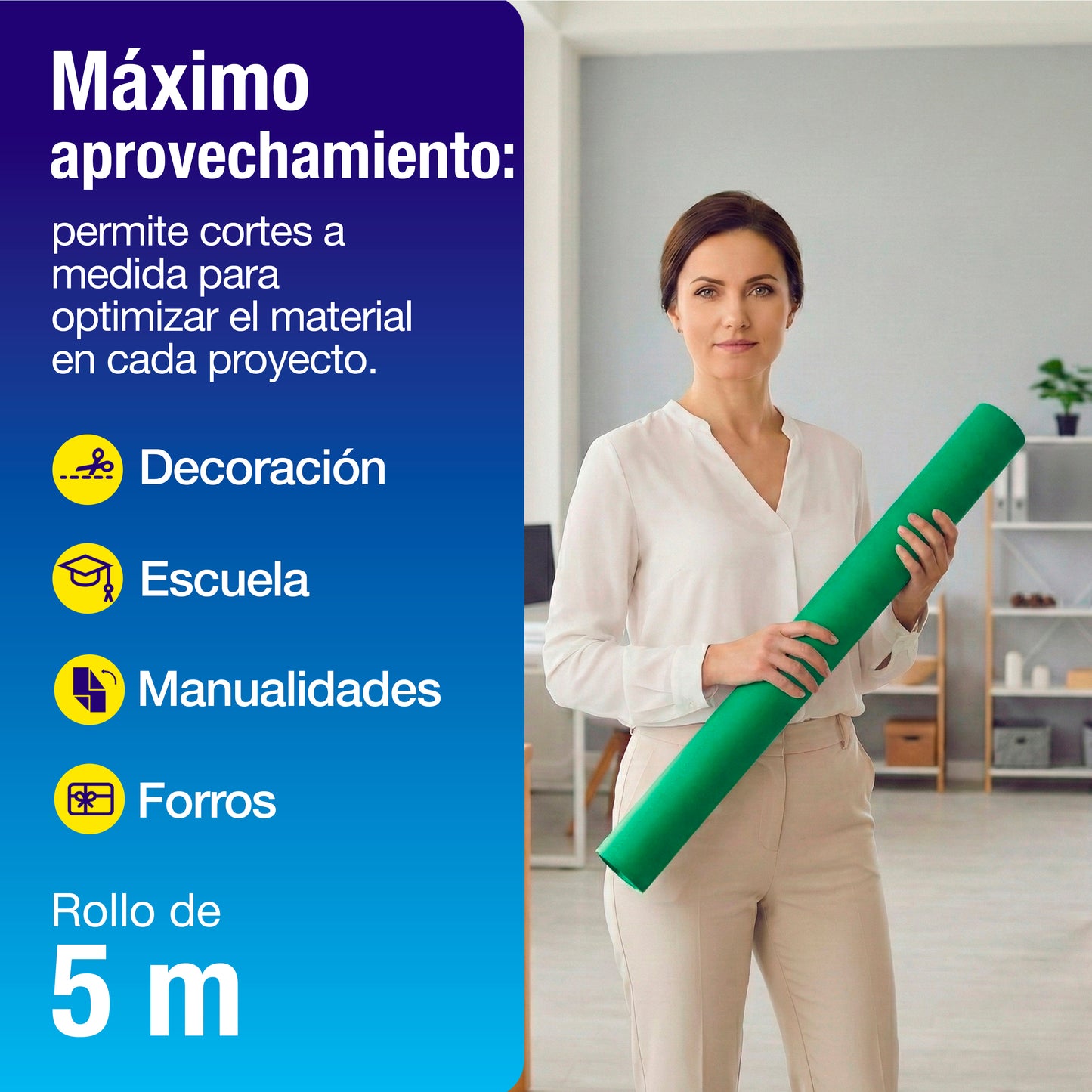 Papel América Verde Bandera | Rollo 70 cm X 5 m