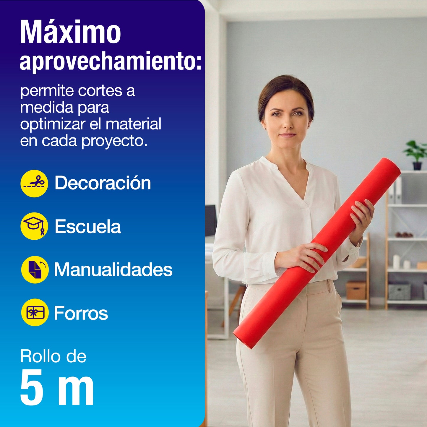 Papel América Rojo | Rollo 70 cm x 5 m