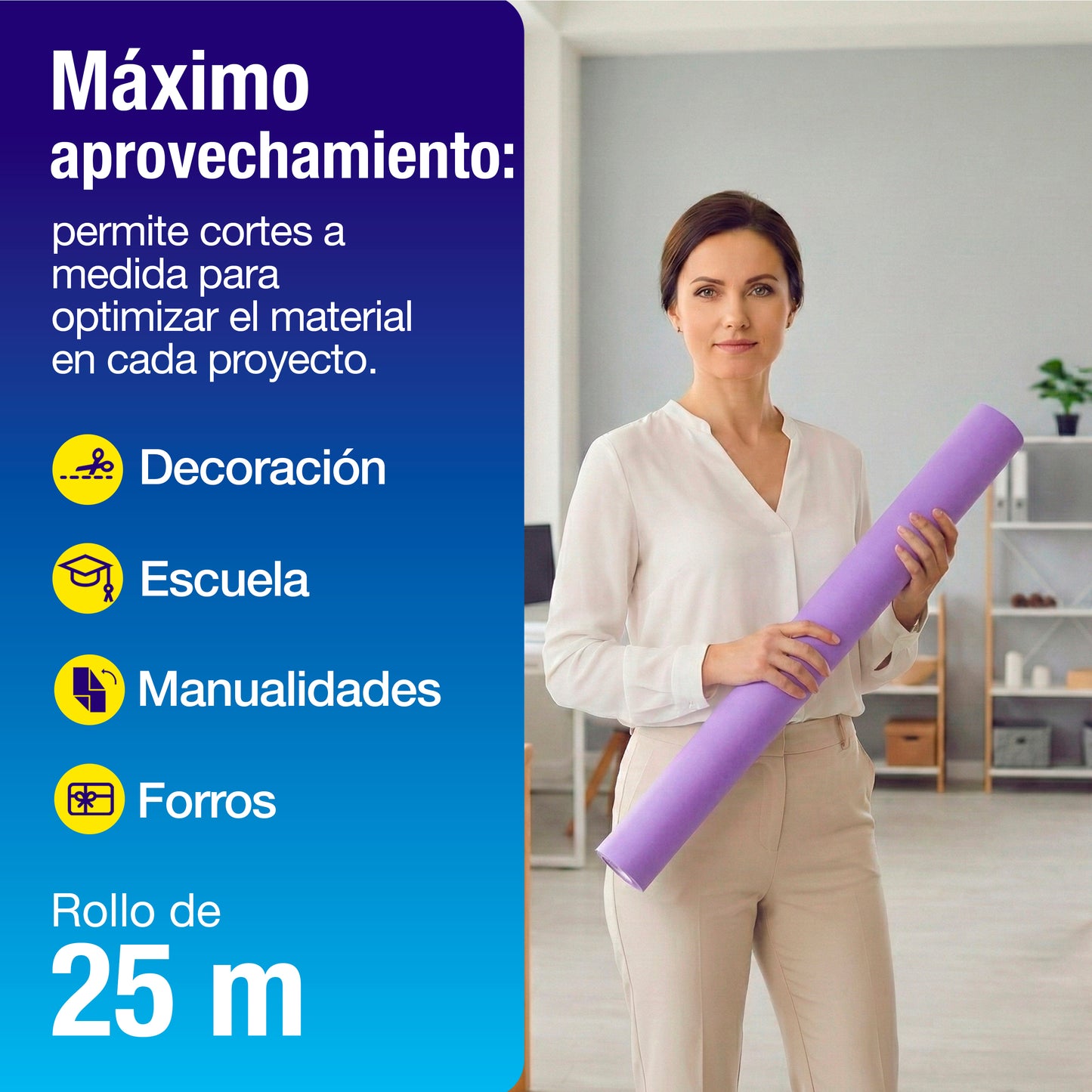 Papel América Lila | Rollo 70 cm X 25 m