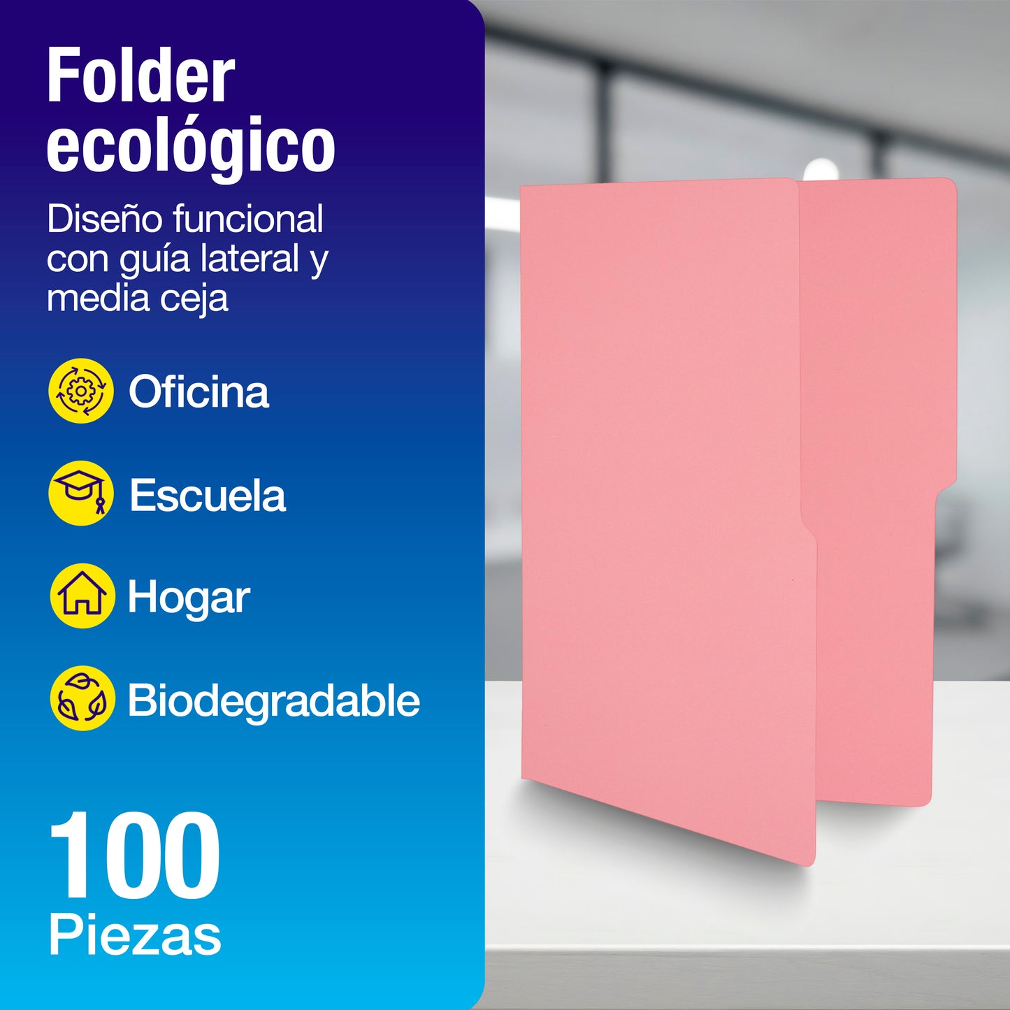 Folder Color Rosa Pastel | Tamaño Carta