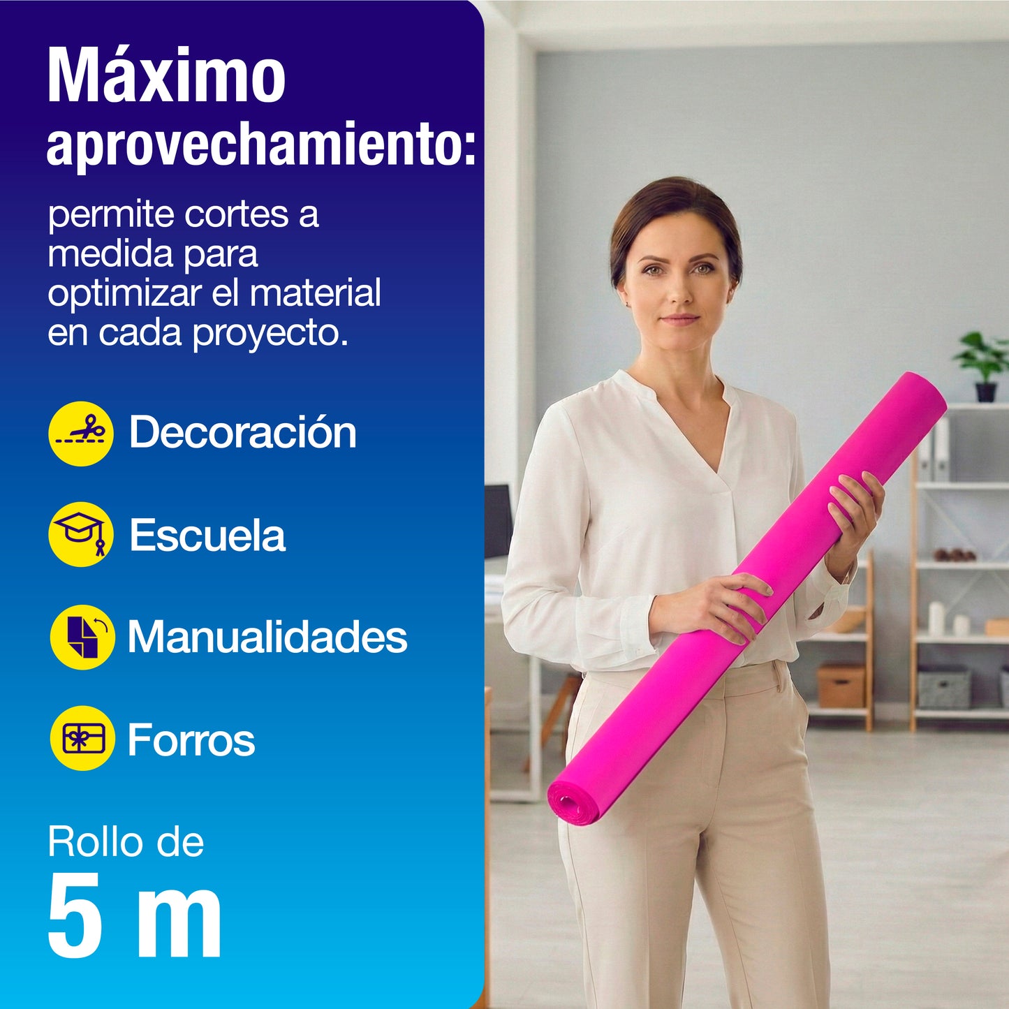 Papel América Rosa Mexicano | Rollo 70 cm X 5 m