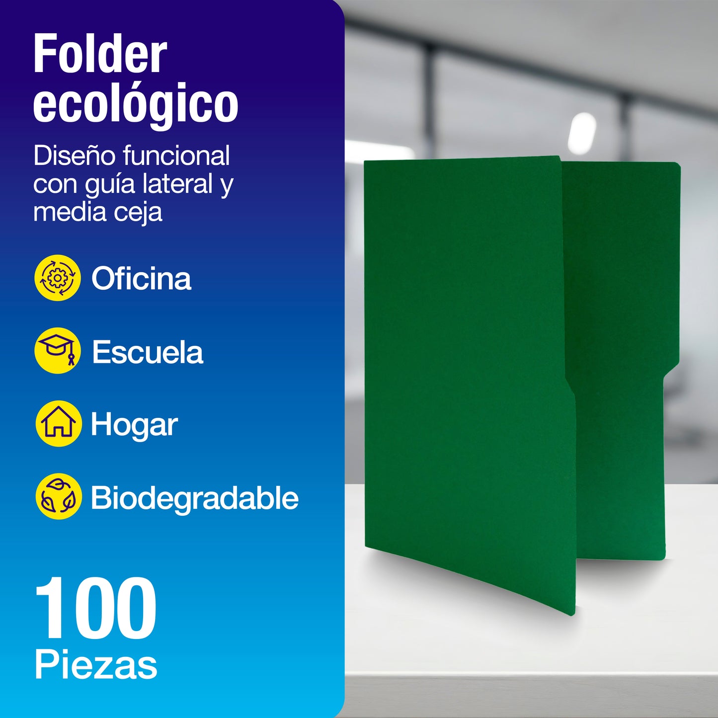 Folder Color Verde | Tamaño Carta