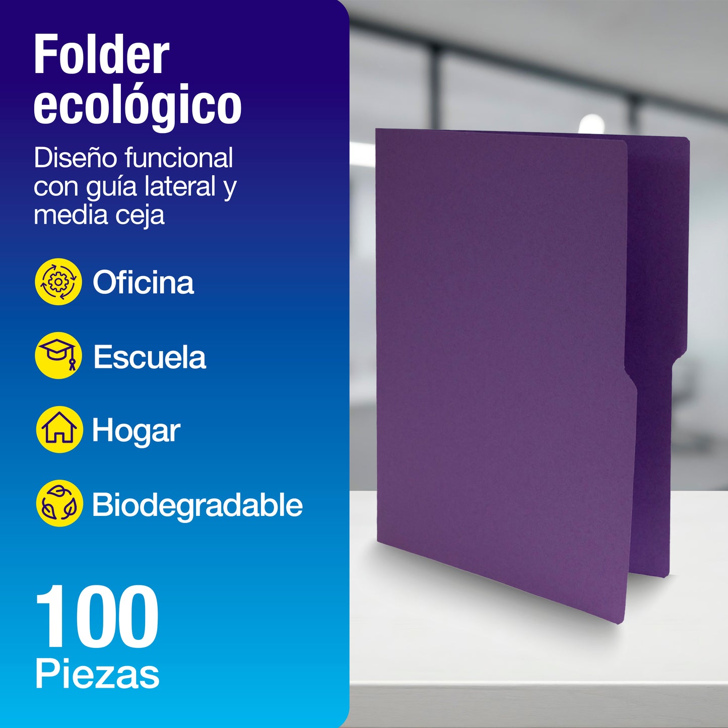 Folder Color Morado | Tamaño Carta