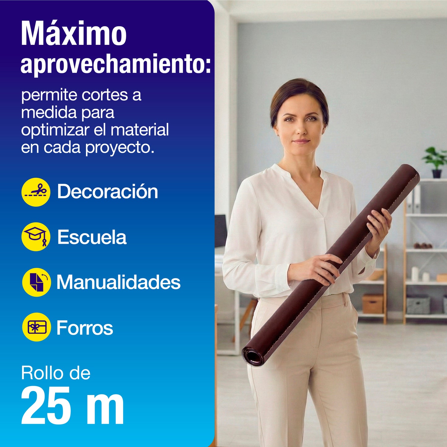 Papel América Café | Rollo 70 cm X 25 m