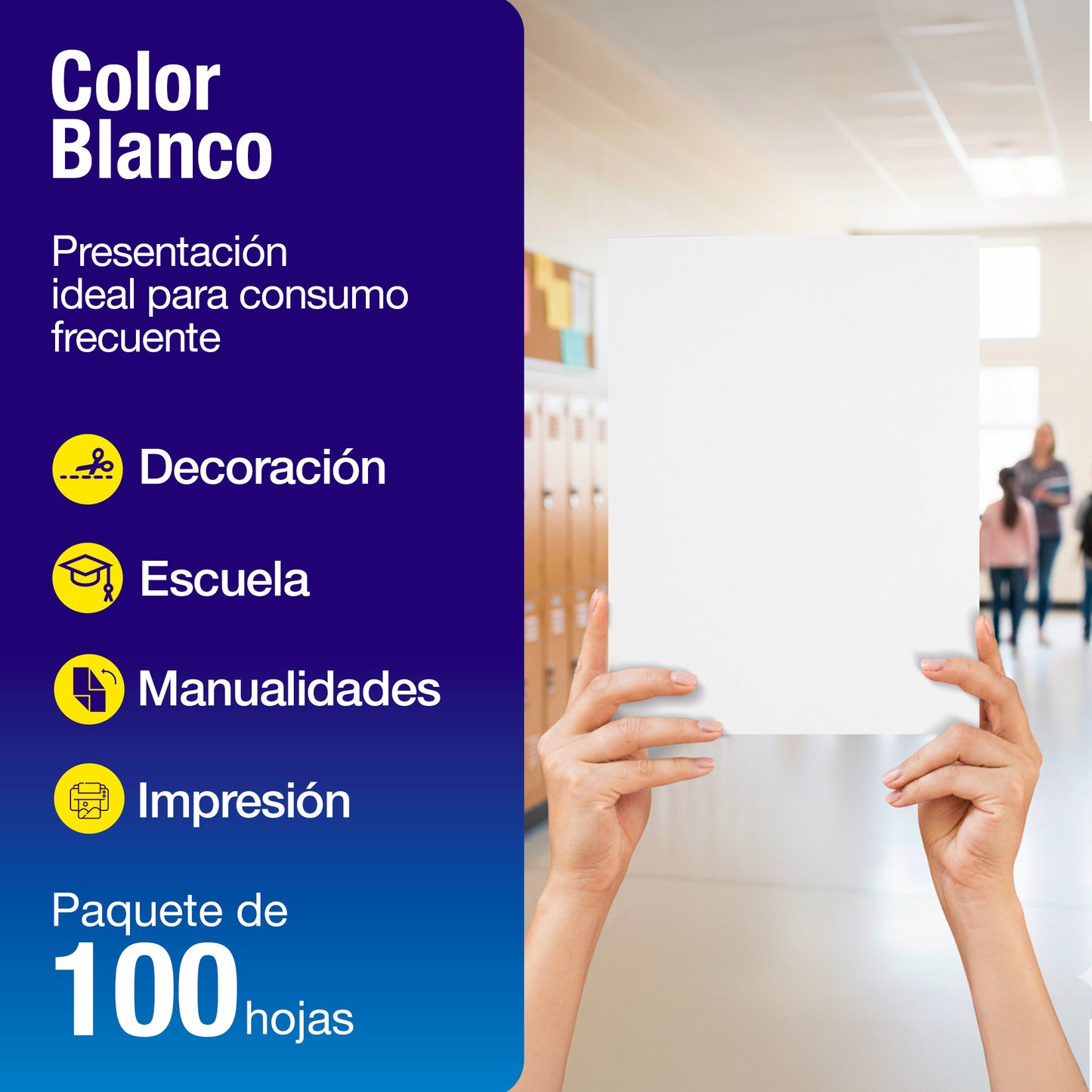 Papel Cartulina Opalina Blanca | Tamaño Carta 200 g