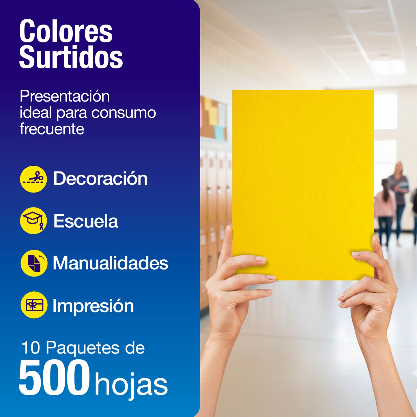 Hojas de Papel Bond Colores Surtidos | 75 g Tamaño Carta