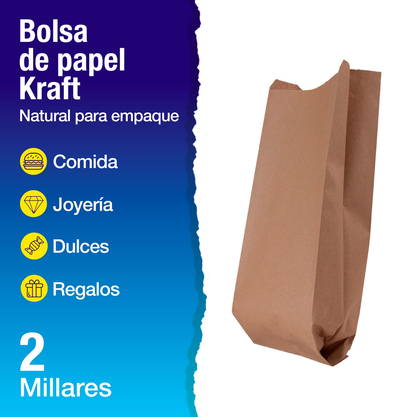 Bolsa Papel Kraft No. 12 | 17.5 cm x 8 cm x 40.5 cm