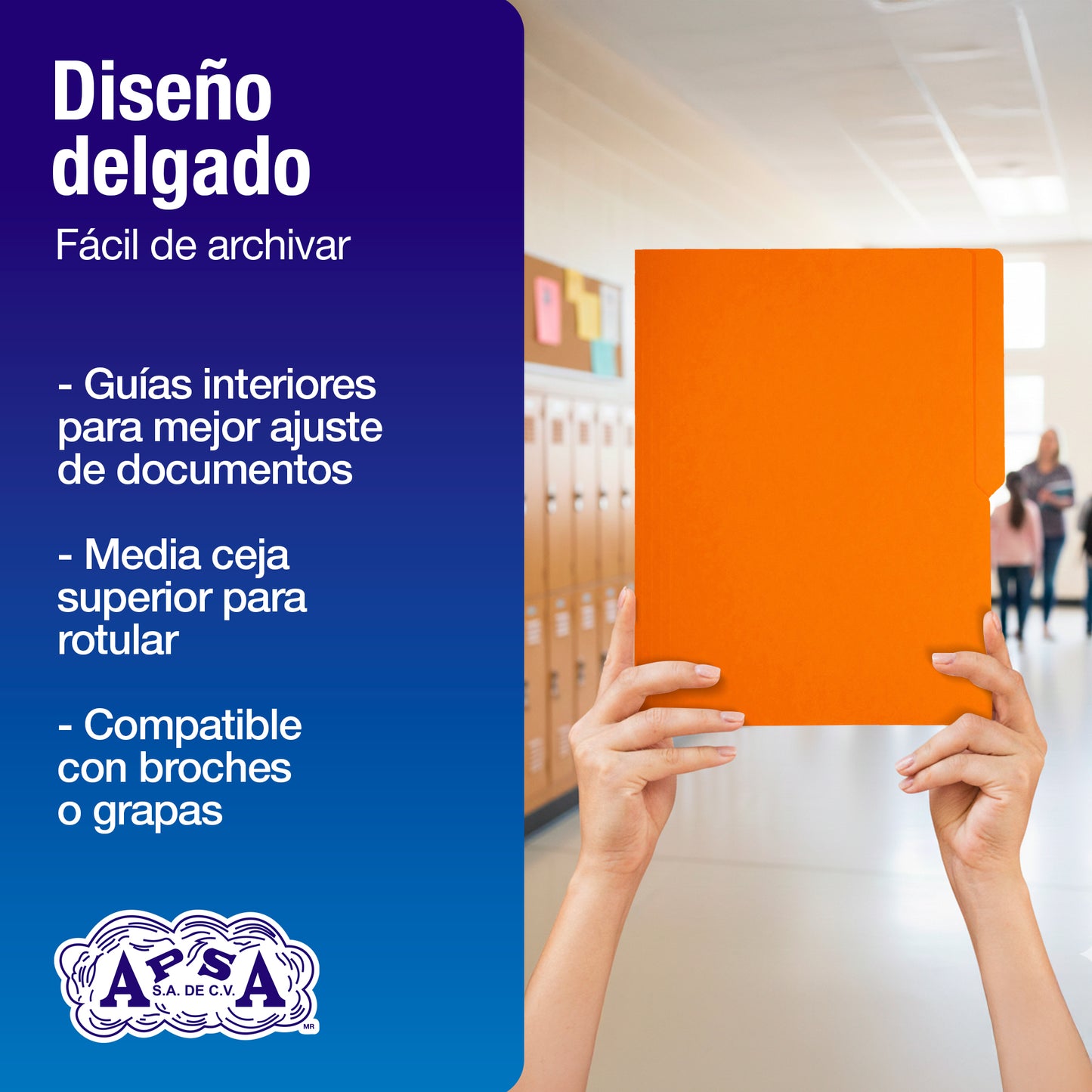 Folder Color Naranja | Tamaño Carta