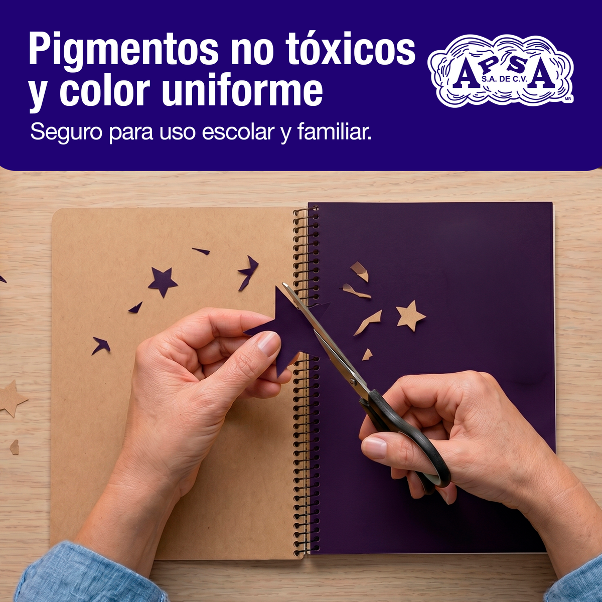 Papel Lustre Morado 50x70 cm | Caja 500 hojas