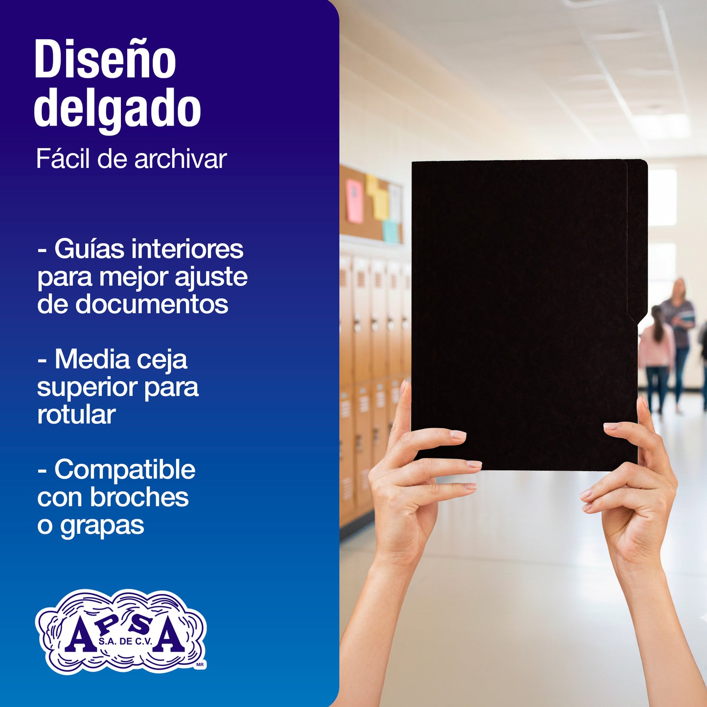 Folder Color Negro | Tamaño Carta